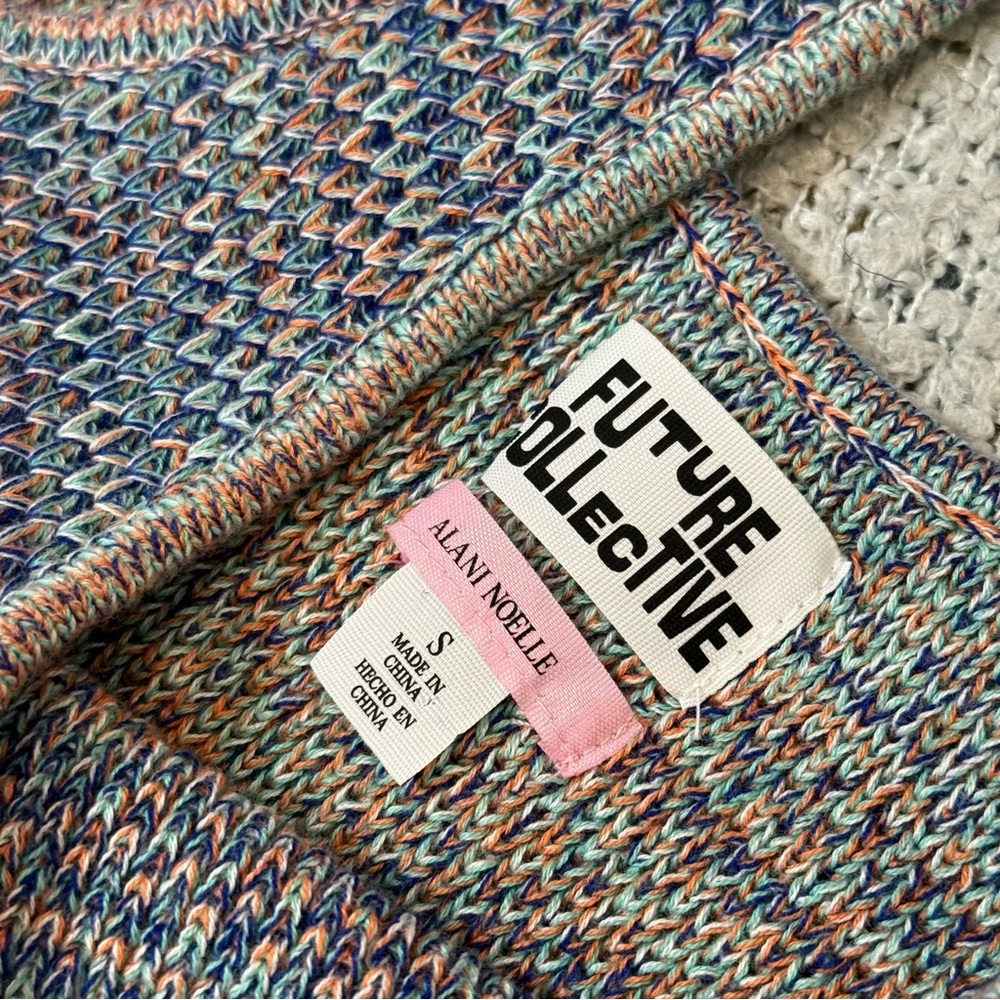 Multicolor Knit Fringe Dress Size S by Future Collective & Alani Noelle - Picture 4 of 12